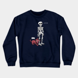 The Skeleton and the dog Crewneck Sweatshirt